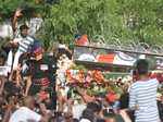 M Karunanidhi's funeral procession draws throngs of followers