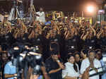 M Karunanidhi's funeral procession draws throngs of followers