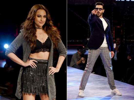 Ranveer Singh and Sonakshi Sinha set the ramp on fire as showstoppers