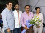 Manish Goswami, Siddhant Goswami, Sunil Gavaskar and Anuradha Goswami