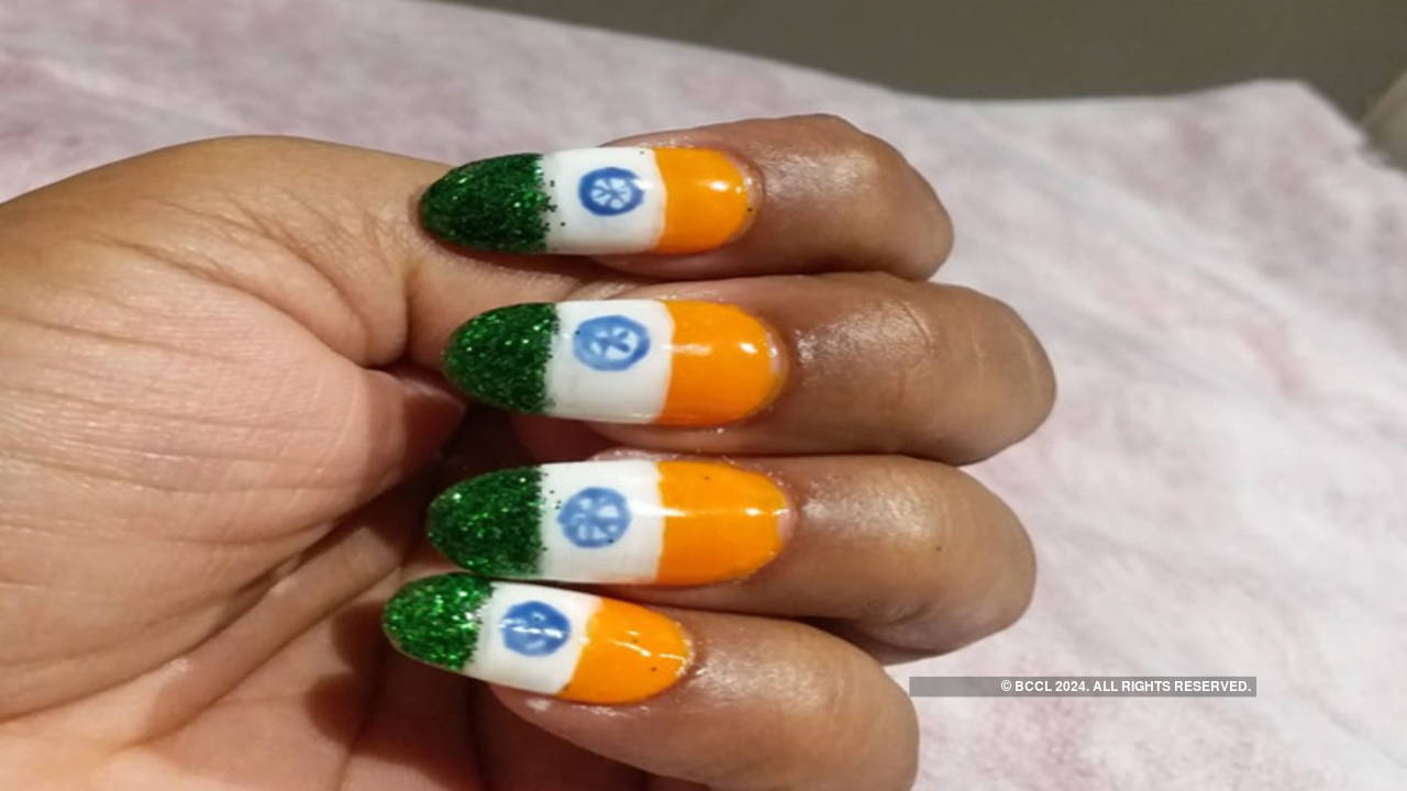 Independence Day 3D Nail Art...
