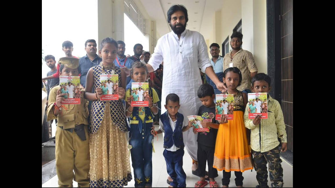 Pawan Kalyan releases Jana Sena manifesto vision document | Amaravati ...