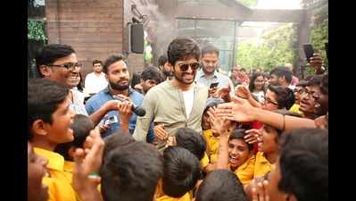 Vijay’s day out with school children