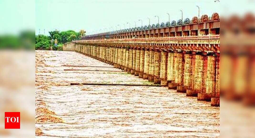 Srisailam dam water level Srisailam dam almost full, Nagarjuna Sagar