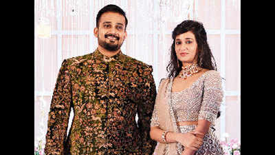 Karthik and Deepti exchanged rings in a starry ceremony