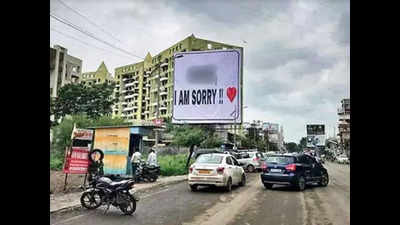 Pimpri-Chinchwad man puts up over 300 banners to apologise to girlfriend