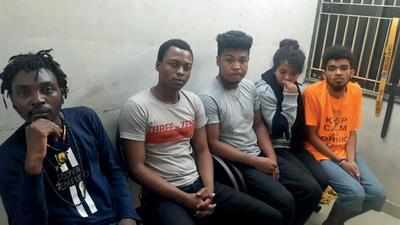Five 5 African students held for molesting married woman