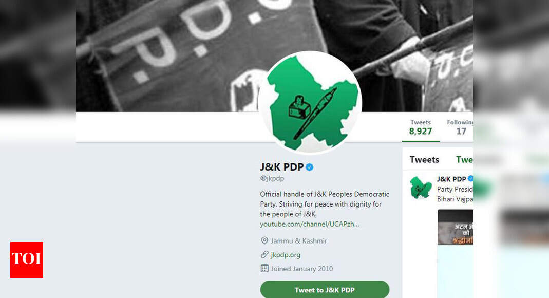 'PDP unfollows rebel party leaders on Twitter' | India News - Times of ...