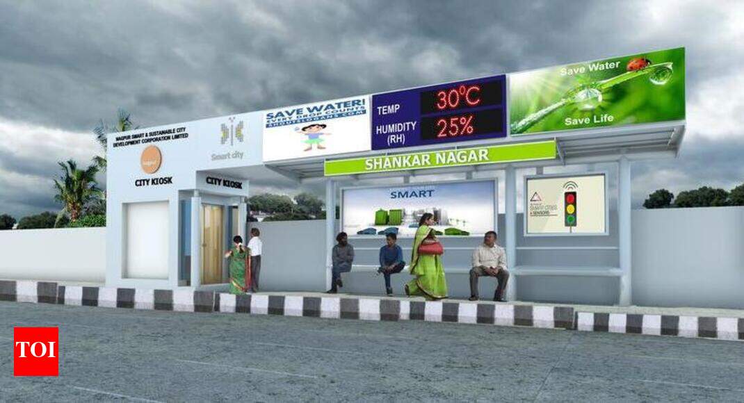 Smart kiosks to come up at 40 bus stops Nagpur News Times of India