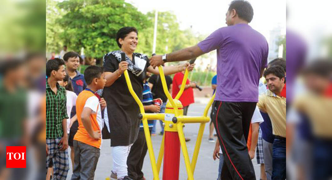 New Delhi Open gyms make fitness a mass exercise Delhi News Times