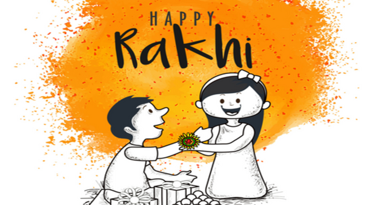 Easy Rakhi Drawing // Pencil Drawing For Rakhi Festival // Happy Rakhi  Drawing // Kids Drawing - YouTube