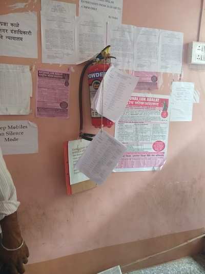 Fire Extinguisher or a Notice Board