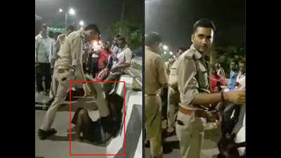 On cam: Cop thrashes auto driver in Lucknow