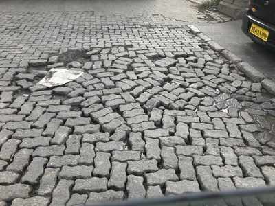 Road Pothole at Anik Everad Nagar Flyover