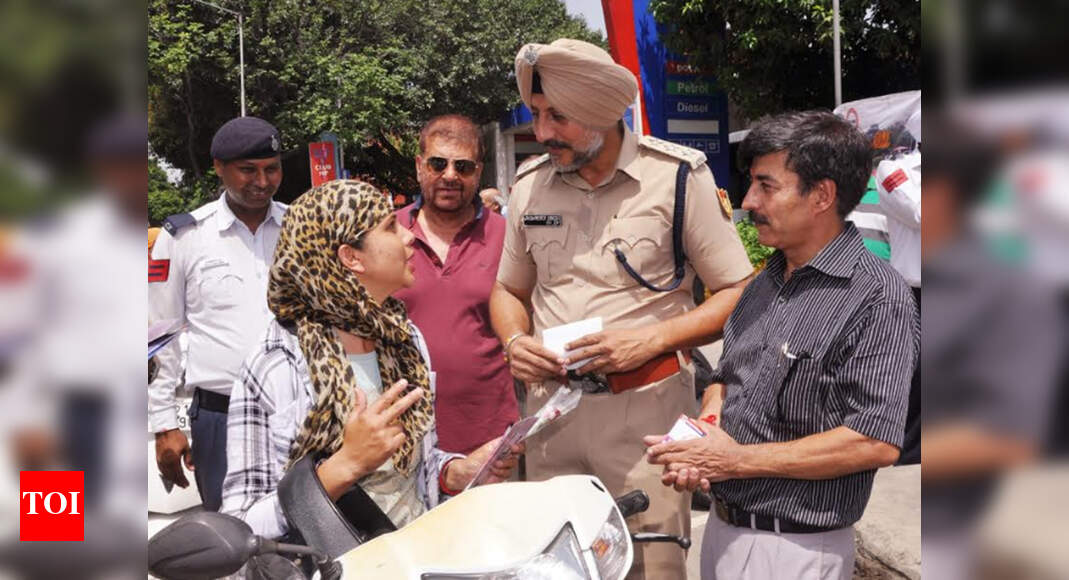 Helmet awareness and road safety drive for women organised in