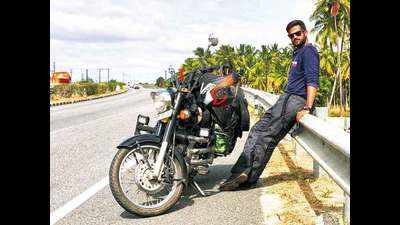 Hyderabadi boy sets out on a solo ride from Kanyakumari to Kargil to build a pool of freelancers across India