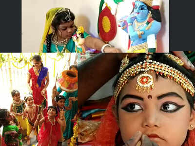 Janmashtami 2018: Children dressed up as gopikas for celebrations