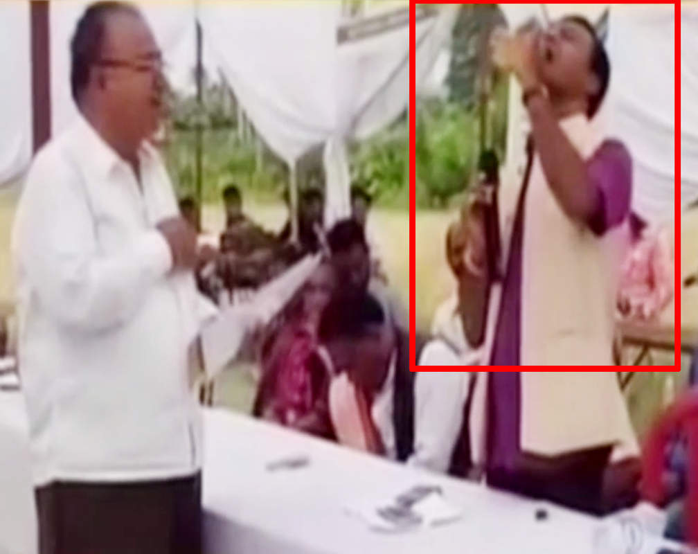 
On cam: Congress MLA drinks ‘contaminated’ water to protest against Chhattisgarh water resources dept
