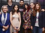 Jaya Bachchan, Amitabh Bachchan, Navya Naveli Nanda, Abhishek Bachchan, Aishwarya Rai, Nikhil Nanda and Shweta Bachchan Nanda 