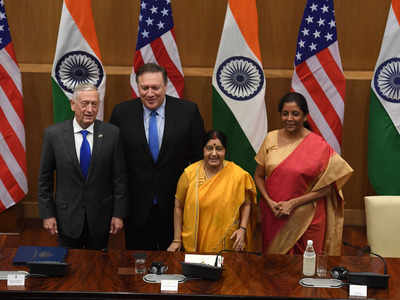 2+2 talks: India, US ink critical defence pact; discuss cross-border terror, H-1B visa issue