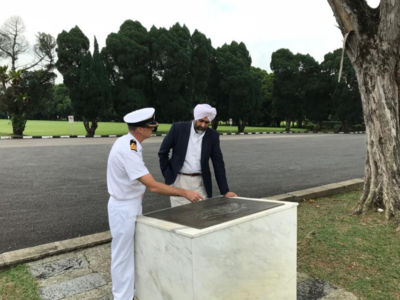 Manpreet Singh Badal pays tribute to Punjabi soldiers at Kranji War Memorial Singapore