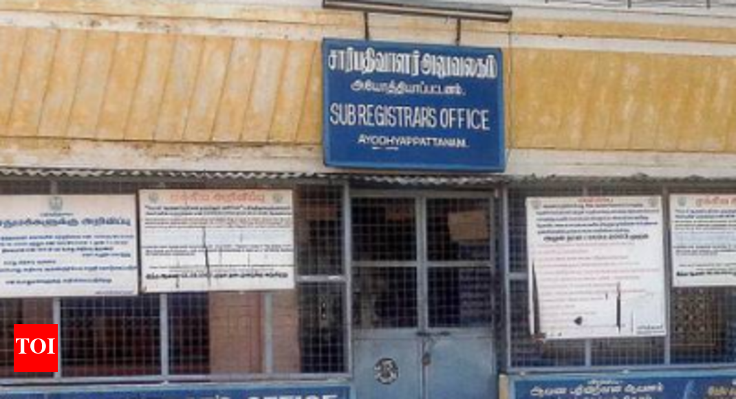 Firstin Firstout system to be introduced in all TN subregistrar offices Chennai News