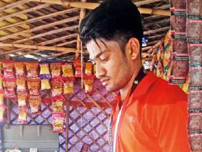 This roadside tea-seller is an Asian Games medallist