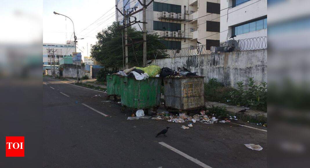 Overflowing Garbage Bin Times of India