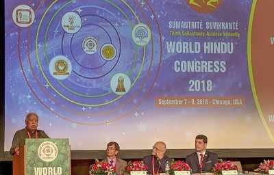 Protesters briefly disrupt World Hindu Congress in Chicago