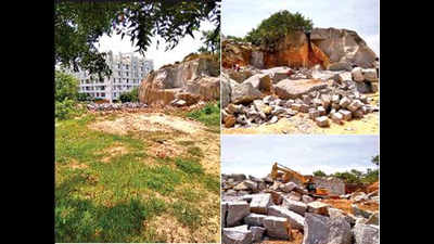 Centuries-old rock formations under threat from pvt builders