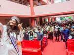 Yamaha Fascino Miss Diva Universe 2018 Nehal Chudasama back in the city