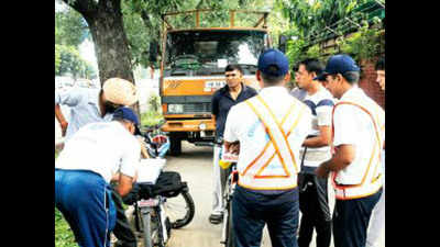 Traffic police's cycle squad fines 482 motorists in its first 20 days