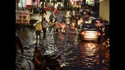 Sudden burst hits life in Hyderabad as skies rain trauma on roads