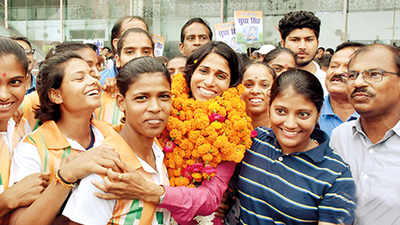 Sudha Singh gets a rousing welcome in Lucknow