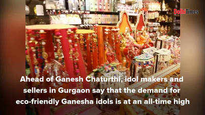 Ganpati goes green in Gurgaon with chocolate and clay idols