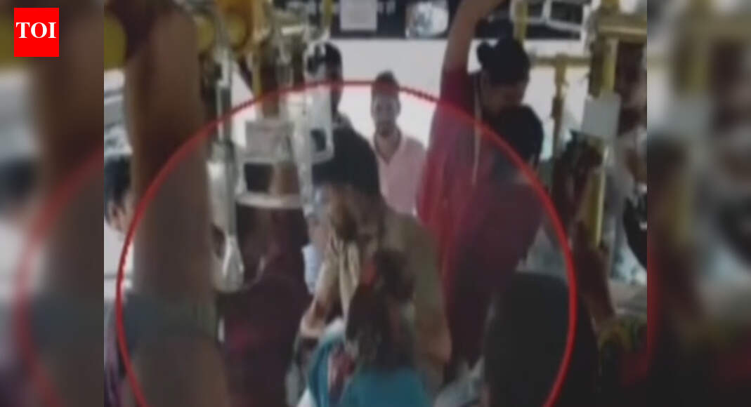 Woman brutally thrashed by bus driver in Jaipur
