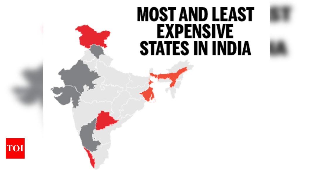 Inflation States with the highest and lowest prices Times of India