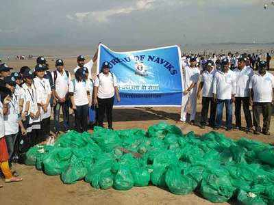 Coast Guard in Mumbai celebrates International Coastal Cleanup Day