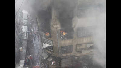 Fire rages on at Kolkata's Bagree Market, two firemen sustain minor injuries