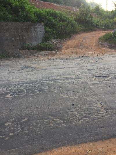 Mangalore airport road in bad shape