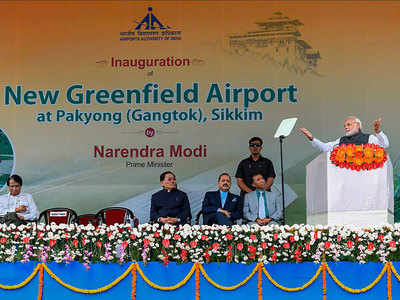PM Modi inaugurates Sikkim's first airport, stresses on development