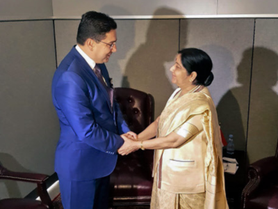 Swaraj holds series of bilateral meetings on sidelines of UNGA meet