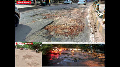Broken roads leave VIP Gomtinagar in tatters