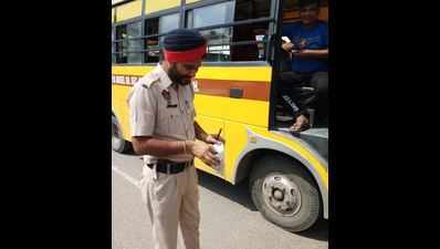 Ludhiana: 100 school vehicles checked, 43 challened, 7 impounded