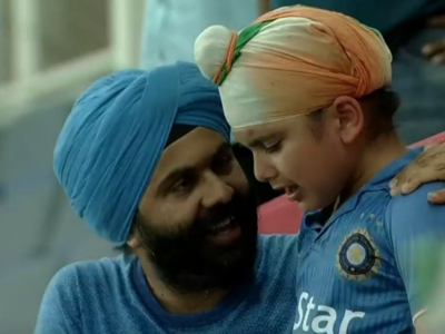 The result of India vs Afghanistan match left this little fan crying