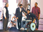 Devendra Jhajharia, Rao Inderjit Singh and Shah Rukh Khan 