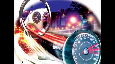 Man peeps out to 'spit gutkha', rams speeding Jaguar into divider in Noida