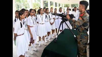 Armymen shows surgical strike video to schoolkids