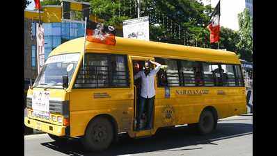 MGR centenary celebrations in Chennai: School buses used to ferry AIADMK workers; govt buses diverted