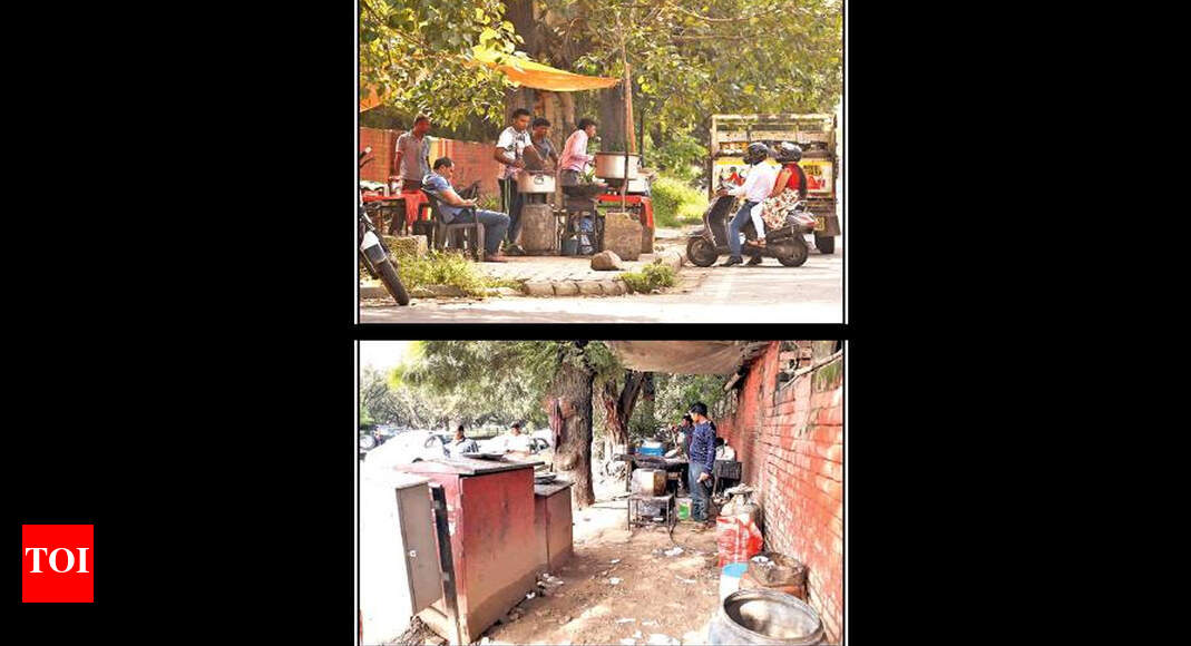 Illegal Stall: Illegal eat shops gobble up Industrial Area roads